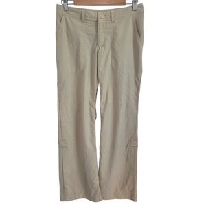 Patagonia Women Size 4 Beige Hiking Pants Straight Leg Nylon Blend Crop Option